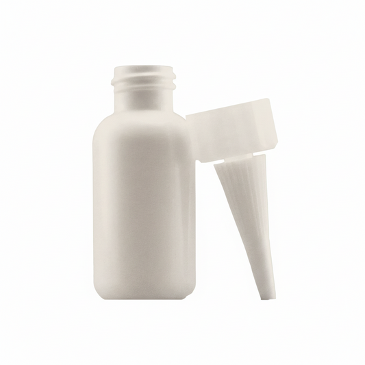 Empty 1oz white plastic bottle and spout used to apply Gelousy Gel. Can be refilled from larger Gelousy Gel sizes.