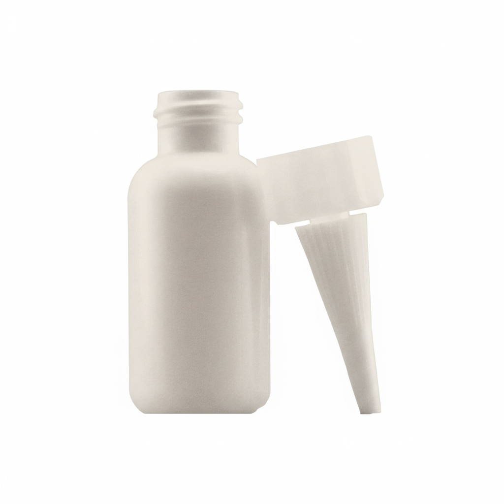 Empty 1oz white plastic bottle and spout  used to apply Gelousy Gel.  Can be refilled from larger Gelousy Gel sizes.