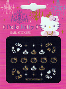 Hello Kitty White and Gold 3D Nail Decal