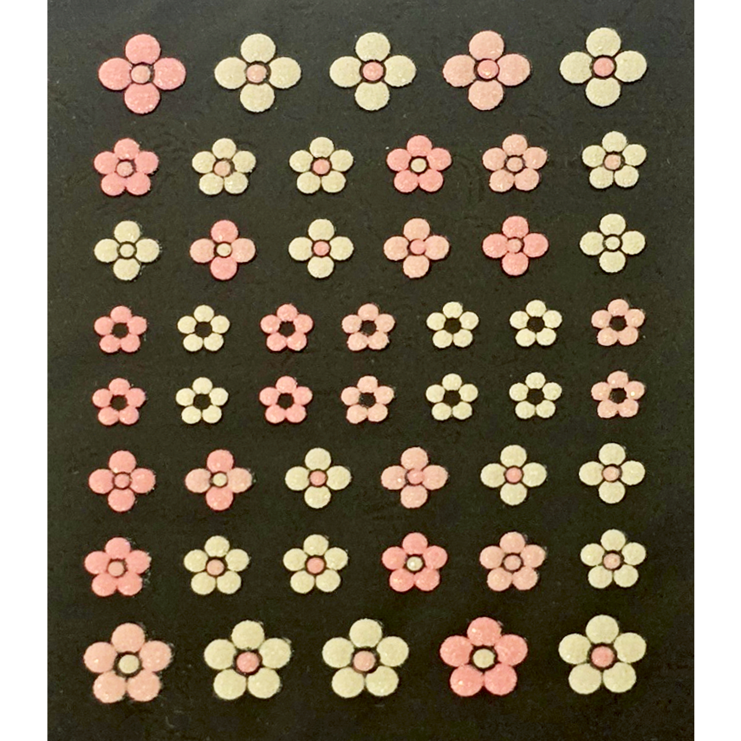 Pink and White Flower 3D Nail Decal